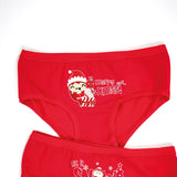 Jadea 232 slip bimba in cotone elasticizzato con disegni natalizi rosso natale