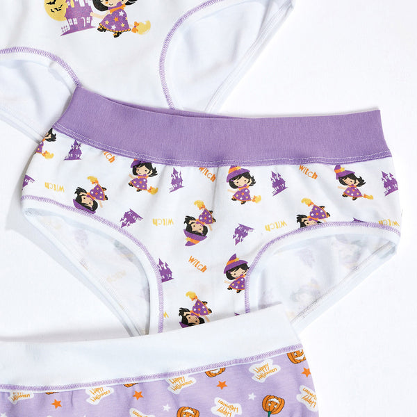 Jadea 239 slip bimba fascia alta cotone elasticizzato fantasia halloween bianco all over
