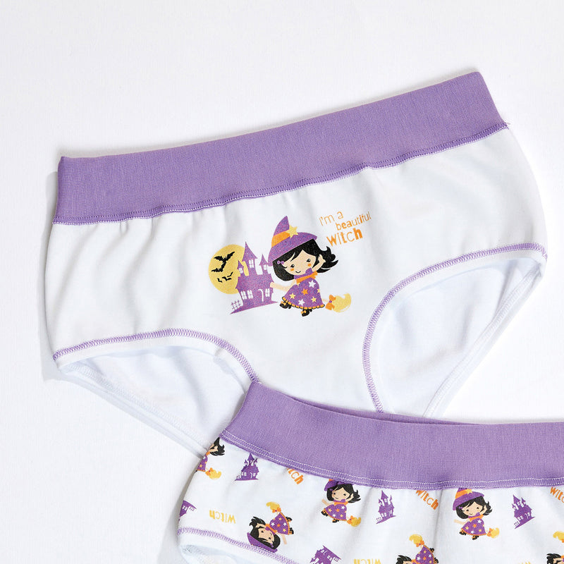 Jadea 239 slip bimba fascia alta cotone elasticizzato fantasia halloween bianco
