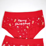 Jadea 242 slip bimba fascia alta in cotone con disegni natalizi rosso natale