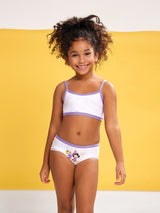 Jadea 247 coordinato bimba cotone con brassiere fantasia halloween bianco
