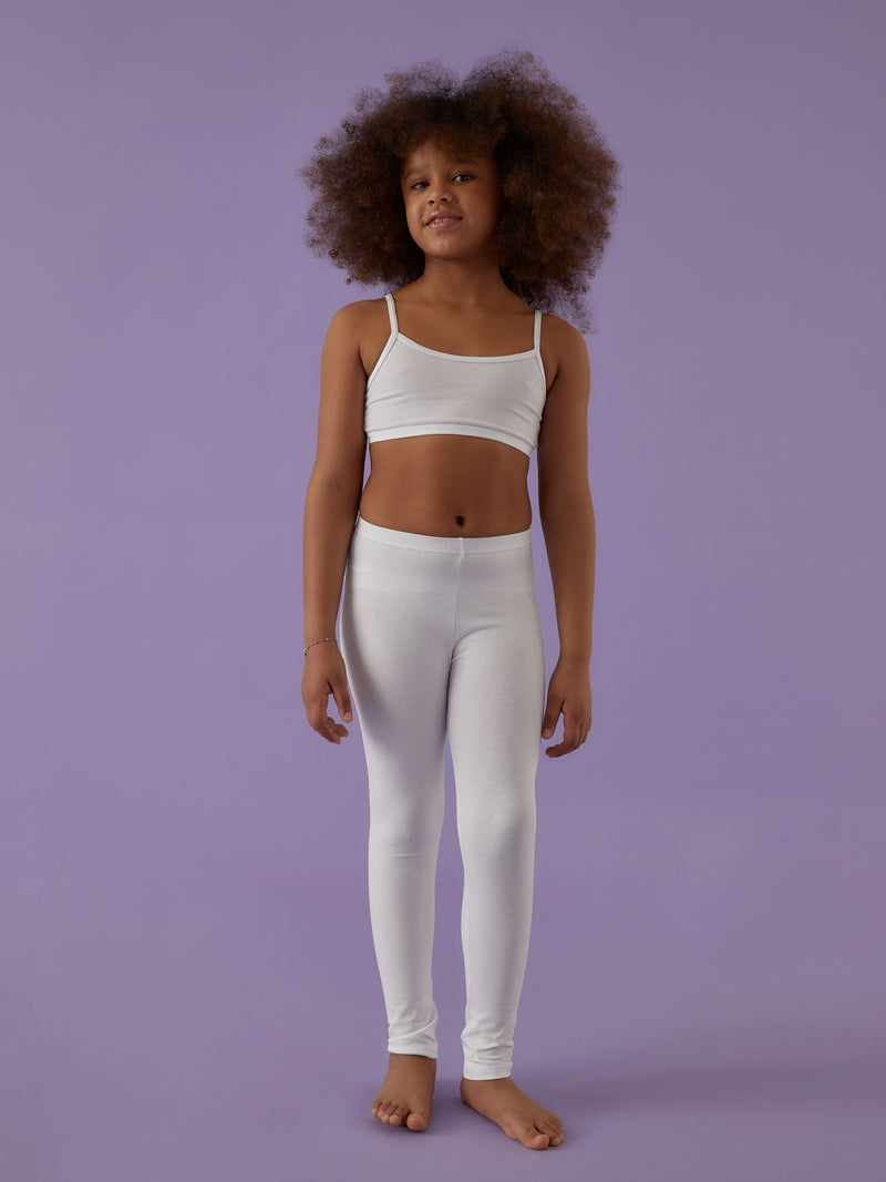 Long girl leggings in fresh cotton