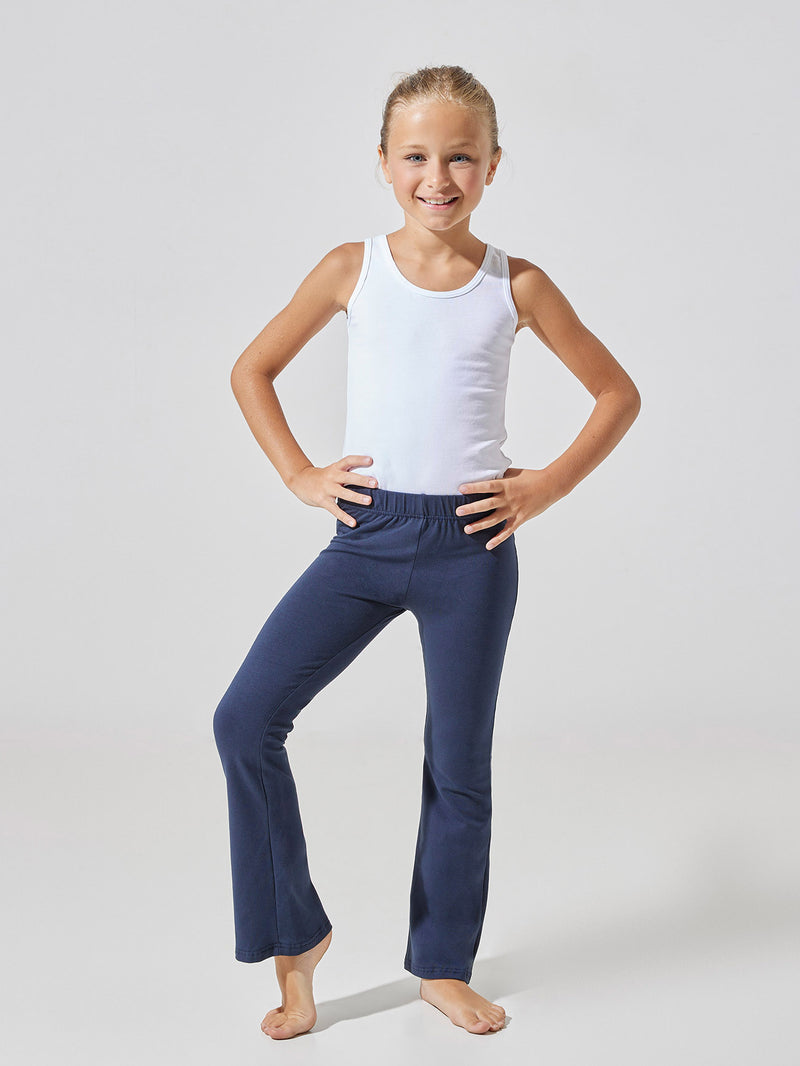 Pantaleggings bambina a zampa in cotone elasticizzato