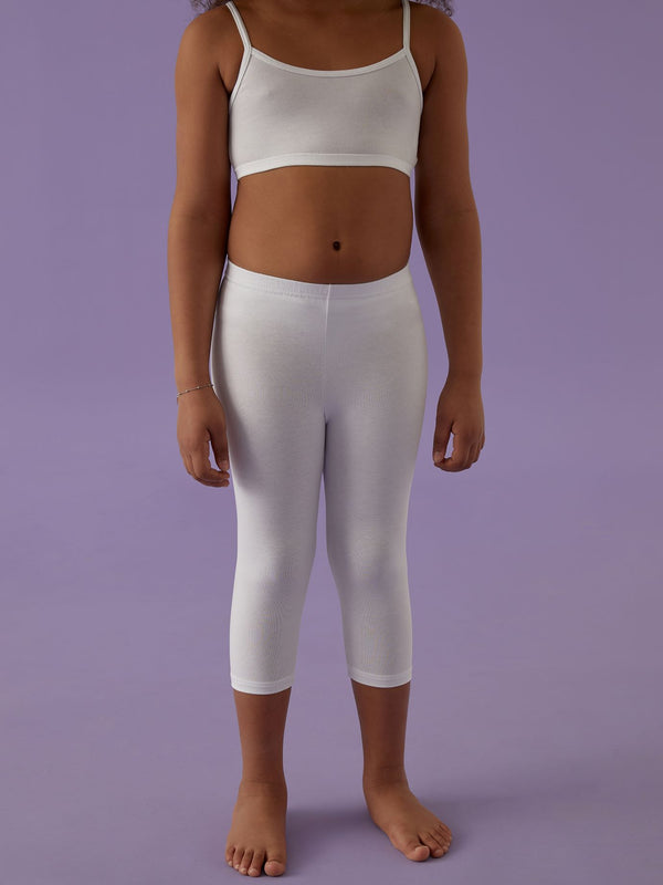 Capri style leggings for girls in fresh cotton