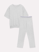 Jadea 3252 tuta in felpina cotone girocollo grigio melange