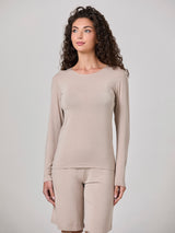 Jadea 3311 maglia a manica lunga in micromodal serie relax sabbia