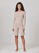 Jadea 3311 maglia a manica lunga in micromodal serie relax sabbia