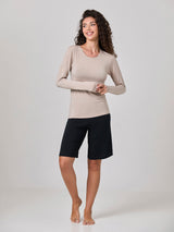 Jadea 3312 bermuda donna in micromodal serie relax nero