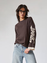 Jadea 4000 maglia oversize 100% cotone caffe