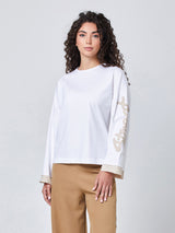 Jadea 4000 maglia oversize 100% cotone latte
