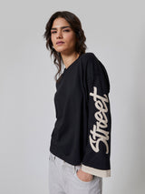 Jadea 4000 maglia oversize 100% cotone nero