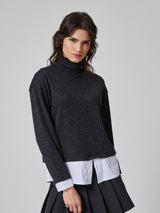 Lupetto con inserto camicia