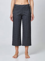 Jadea 4012 pantalone cropped principe di galles antracite