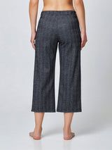 Jadea 4012 pantalone cropped principe di galles antracite