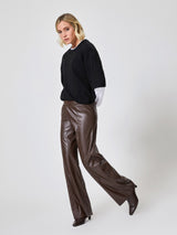 Jadea 4013 pantalone in similpelle moro 