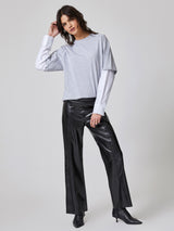 Jadea 4013 pantalone in similpelle nero