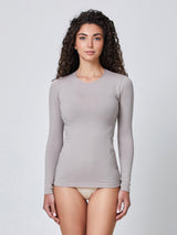 Jadea 4055 maglia maniche lunghe a girocollo visone