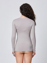 Jadea 4056 maglia maniche lunghe scollo lollo visone