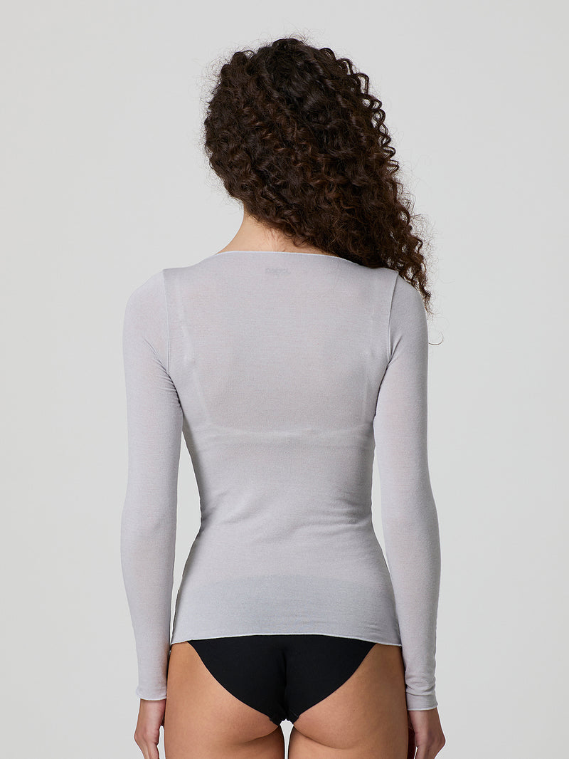 Jadea 4064 maglia scollo a barca cashmere perla