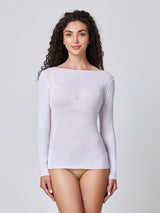 Jadea 4064 maglia scollo a barca cashmere bianco