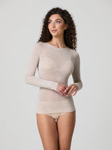 Maglia scollo a barca con cashmere