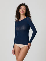Maglia scollo a barca con cashmere