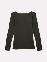 Jadea 4064 maglia scollo a barca cashmere oliva