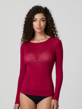 Maglia scollo a barca con cashmere