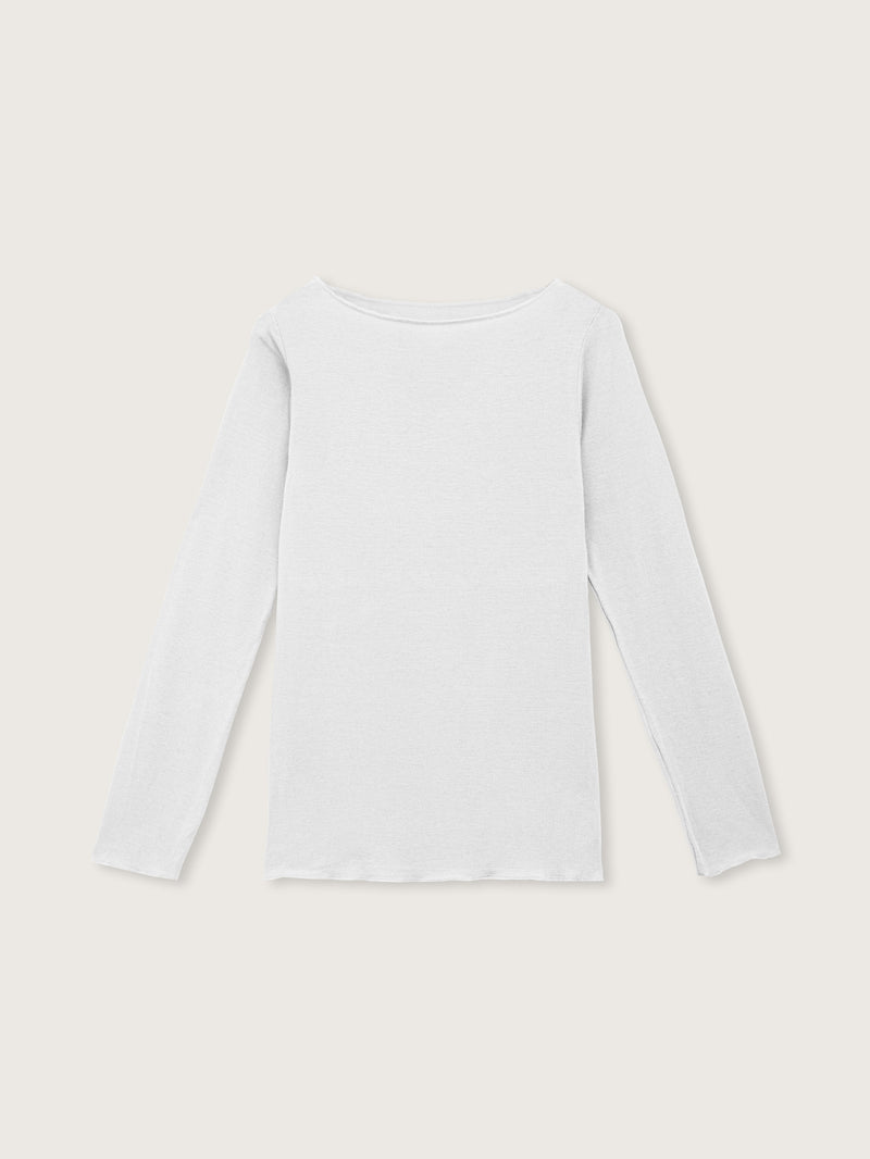 Jadea 4064 maglia scollo a barca cashmere perla