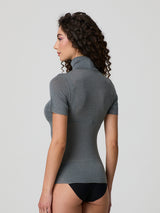 Half-sleeve turtleneck with cashmere