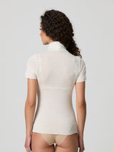 Half-sleeve turtleneck with cashmere