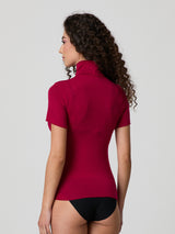 Half-sleeve turtleneck with cashmere