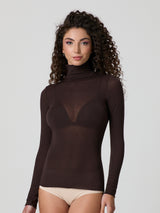 Jadea 4066 dolcevita manica lunga con cashmere caffe