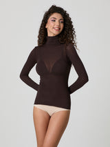 Jadea 4066 dolcevita manica lunga con cashmere caffe