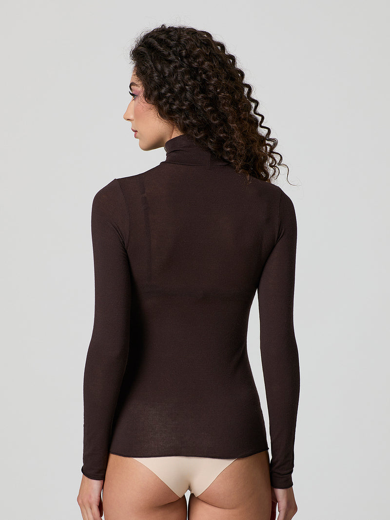 Jadea 4066 dolcevita manica lunga con cashmere caffe