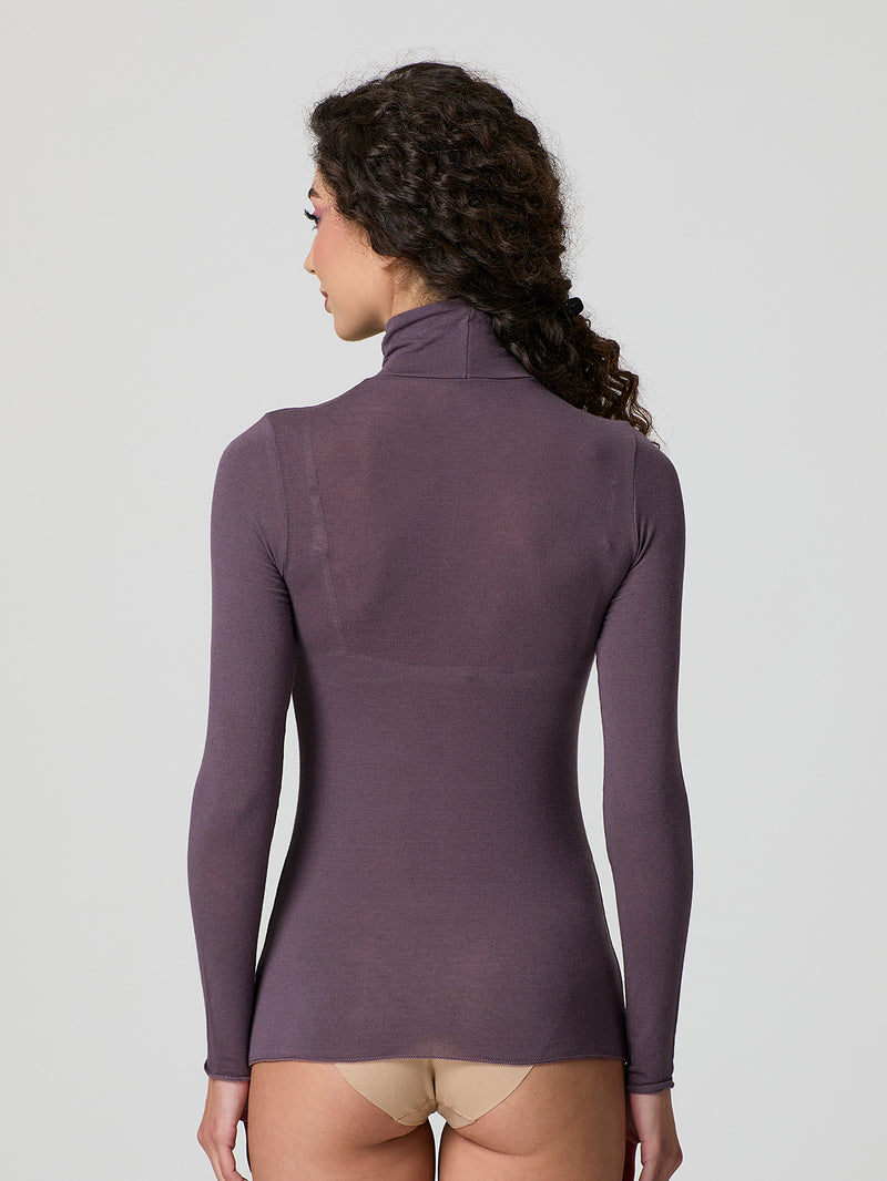 Jadea 4066 dolcevita manica lunga con cashmere mosto