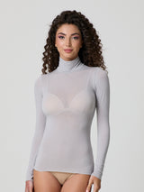 Jadea 4066 dolcevita manica lunga con cashmere perla