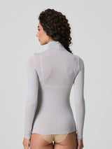 Jadea 4066 dolcevita manica lunga con cashmere perla