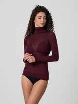 Jadea 4066 dolcevita manica luna con cashmere vinaccia