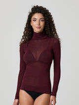 Jadea 4066 dolcevita manica luna con cashmere vinaccia