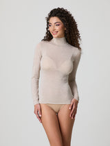 Dolcevita a manica lunga con cashmere