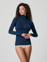 Dolcevita a manica lunga con cashmere