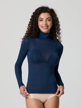 Dolcevita a manica lunga con cashmere