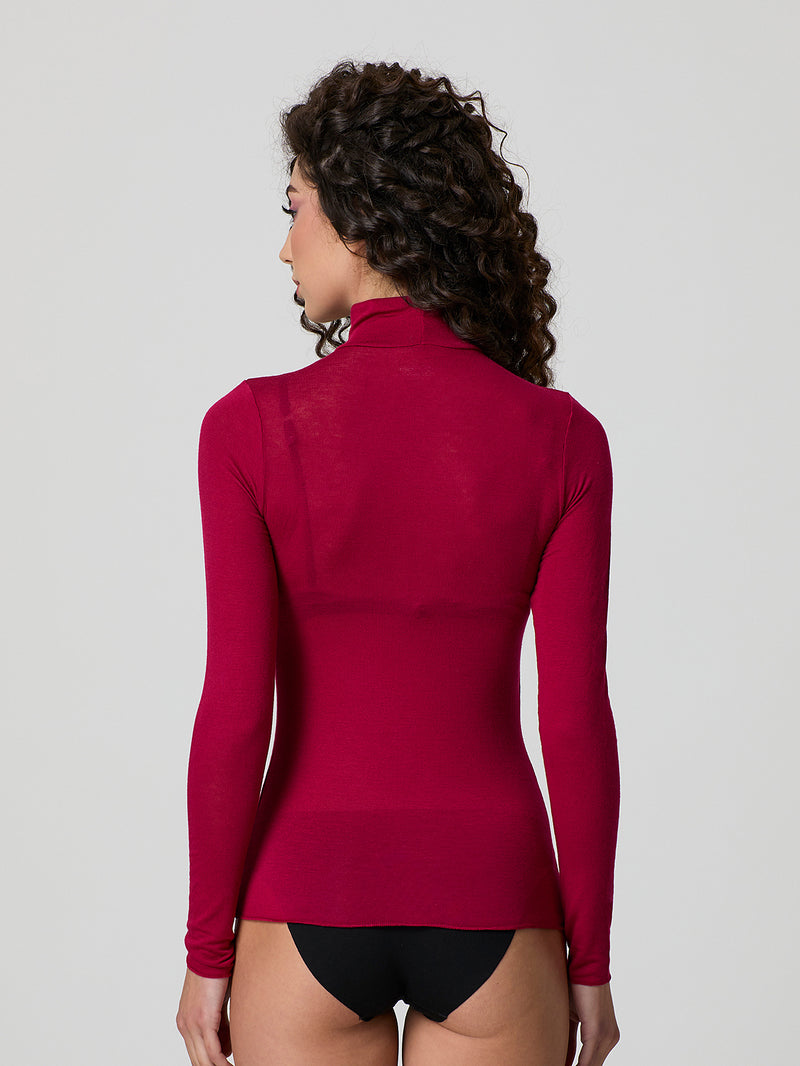 Dolcevita a manica lunga con cashmere