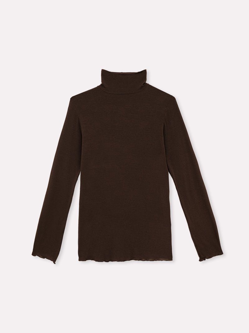 Jadea 4066 dolcevita manica lunga con cashmere caffe