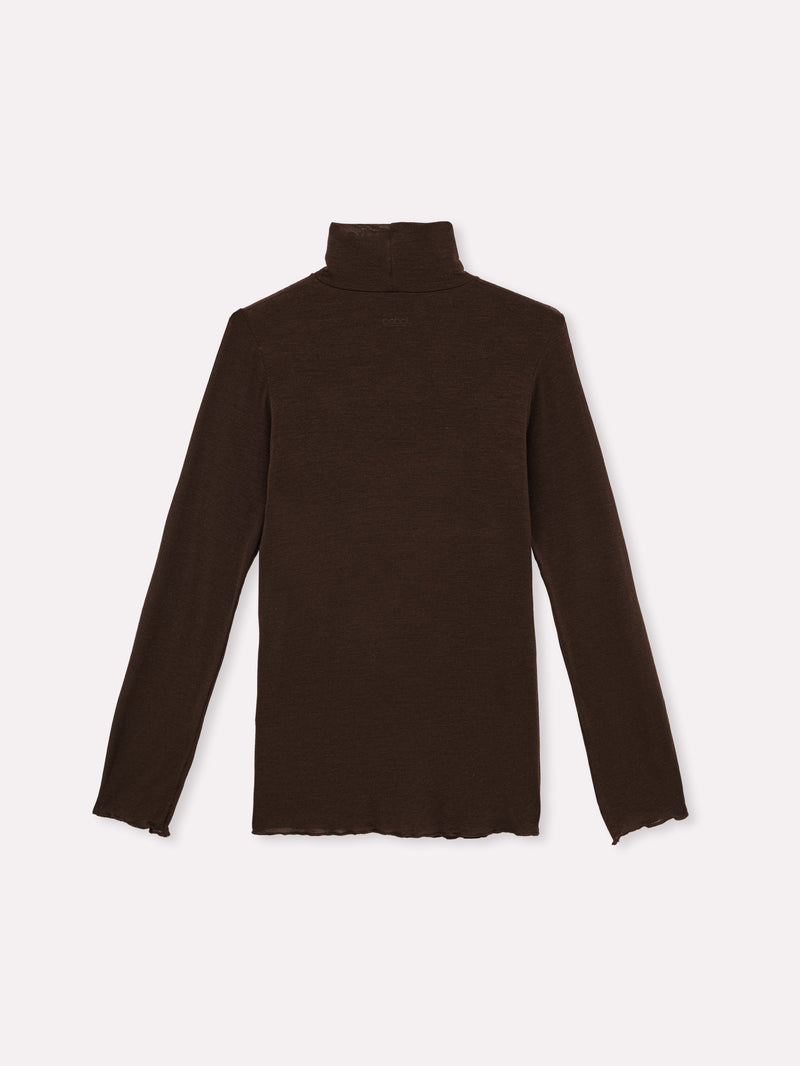 Jadea 4066 dolcevita manica lunga con cashmere caffe