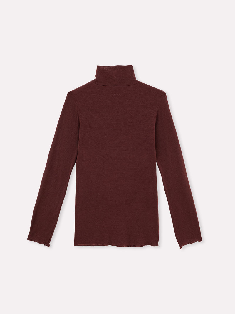 Jadea 4066 dolcevita manica luna con cashmere vinaccia