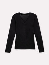 Jadea 4069 maglia con cashmere scollo a V nero