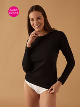 Crew-neck sweater in soft cotton