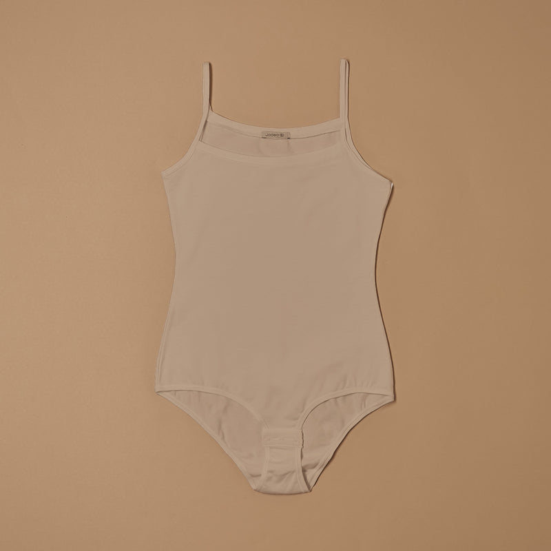 Cotton bodysuit with thin straps